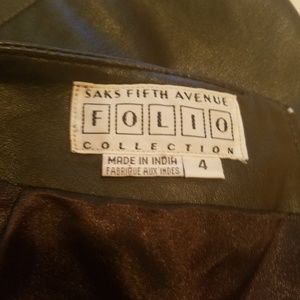 Saks Fifth Avenue Skirts - Brown Leather skirt Saks Fifth Ave- Made in India Saks Fifth Avenue Skirts - Brown Leather skirt Saks Fifth Ave- Made in India